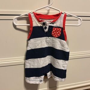 Carter's Navy and Red Striped Bodysuit